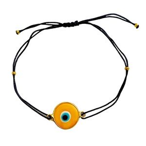 Pure Silver- Evil Eye Protection Bracelet- Handmade. Shape: round shape